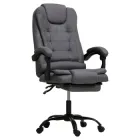 Крісло офісне FC-04 з тканини з підставкою для ніг Темно-сірий