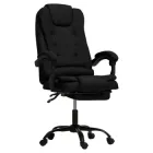 Крісло офісне FC-04 з тканини з підставкою для ніг Чорний