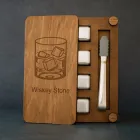 Набір металевих кубиків для віскі Moltis Relax Wiskey Stone 4 шт у дерев’яній коробці (срібні) WS-10701