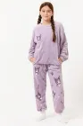 Підліткова тепла зимова піжама для дівчинки Kuromi 145–155 см лілова (10812)