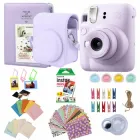 Fujifilm Instax Mini 12 Lilac Purple (Ліловий) / Подарунковий набір All-in-One / Камера + Чохол + 20 фото + Альбом 64 фото + аксесуари (рамки, лінзи) / Premium Set