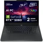 Ноутбук Lenovo Legion 5 15AHP10 (83M00069RA) Eclipse Black / 15.1" OLED WQXGA 165 Гц / AMD Ryzen 7 260 / RAM 24 ГБ / SSD 1 ТБ / RTX 5060, 8 ГБ / Зарядка по USB