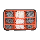 Набір Vorel: шурупи/гачки з різьбою та дюбеля 290 шт. (24112)