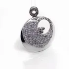 Підвісок серце в колі срібло 875° 7,96г. родій (П-170)