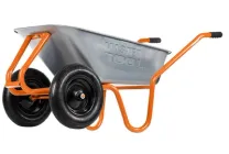 Тачка садово-будівельна Mastertool D-22 двоколісна 100 л/230 кг колесо пневматичне з камерою PN 3.5х8 Ø 40 см підшипник 79-9854