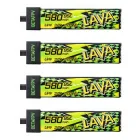 Акумулятор BetaFPV Lava II 1S Li-HV 580 мА·год 4.35 В 95C, роз'єм BT2.0 для дрона (4 шт) — батарея для квадрокоптера BetaFPV Air75, Meteor75 Pro, Cetus Pro, Cetus X, тривалість польоту до 6 хвилин