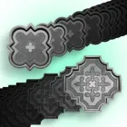 Форми для тротуарної плитки 10 пар Лілія велика і мала h45, Верес-2007