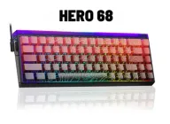 Ігрова Клавіатура AULA HERO 68 HE Black-Re Магнітні світчі. Дротова 8000Hz/s. RGB Панель, 68 keys, Switch 0.1mm. Rapid Trigger