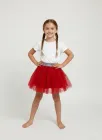 Дитяча Фатинова Спідниця-Пачка Червона - З блискучим поясом | Piccolo | Зріст 110