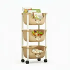 Багатофункціональний стелаж-органайзер POPPET Ведмежата Брауні, 3 секції, на колесах (PP-008B-3)
