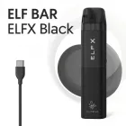 Багаторазова POD-система Elf Bar ELFX 1000 mAh Під Ельф Бар до 30 Вт два картриджі 0.6Ω та 0.8Ω 3 мл Type-C електронка чорна
