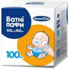 Ватні пафі дитячі "Білосніжка" 100х100 мм - 100 шт