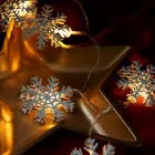 Світлодіодна гірлянда Christmas Decoration 10 LED 1.5 м на батарейках Теплий білий сніжинки (ARX100580)