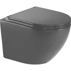 Унітаз підвісний Imprese Lesna Black Rimless з кришкою (i11514)