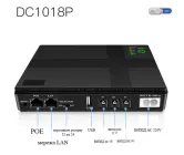 Безперебійник для роутера ДБЖ повербанк компактний для медіаконвертера 18W павербанк wi fi роутерів 5v 9v 12 вольт mini ups DC1018P з акумулятором джерело безперебійного живлення вай фай power bank 10400 mAh повербанки безперебійники (338954)