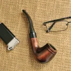 Люлька для куріння "Ватсон" KAFpipe з дерева груші з акриловим мундштуком під фільтр 9 мм KAF232