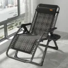 Розкладне крісло з ротангу шезлонг садовий Zero Gravity WCG S-10