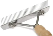 Гребінець-граблі Camon з 40 зубцями з дерев'яною ручкою, 16 см (8019808185965)