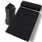 Масажний килимок Аплікатор Кузнєцова + валик масажер для спини/шиї/ніг/стоп/голови/тіла OSPORT (apl-005) Чорно-чорний