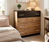 Комод 4ш Меблі-Сервіс Вероніка Венге темний/дуб апріл