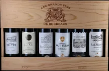 Набір вин Grands Vins de Bordeaux Франція 0.75 л х 6 шт в дерев'яному ящику (3176484071953G)