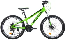 Велосипед гірський підлітковий Crossride Skyline 2.0 24 дюйми, рама 13" (Зелений)