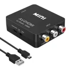 Відеоконвертер AV RCA на HDMI, роздільна здатність 1080p, підтримка PAL/NTSC, з USB-кабелем