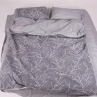 Комплект постільної білизни Бязь Pictures of frost 200х220 см Світло сірий