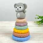 Силіконова пірамідка, кільця, набір сенсорних іграшок для малюка, гризунок