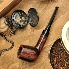 Трубка для куріння KAF209 пряма Billiard з дерева груші акриловий мундштук під фільтр 9 мм Україна