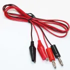 Кабелі, щупи для мультиметра, тестера, блока живлення, тонкі, роз'єм крокодил, 1м, 3А