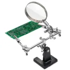 Тримач плат TE-805 з лупою та затискачами, для ремонту смартфонів, планшетів, техніки