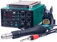 Паяльна станція 3 в 1 YIHUA 853AAA-I / фен / паяльник / сепаратор / LED дисплей / USB / 1180 Вт