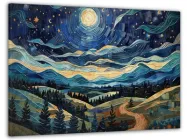 Картина на стіну Декор Карпати Ліс під зоряним небом 60x100 см MN10129