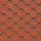 Бітумна черепиця Акваїзол Мозаїка Вогняна лава (червоний + коричневий) 2 СОРТ