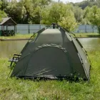 Автоматичний намет для кемпінгу 2-місний 200х200х140 см туристичний намет з двома входами і гачком для ліхтарика Хакі
