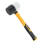 Киянка гумова Sigma 450 г фібергласова рукоятка. чорно-біла (4317241)