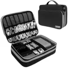 Органайзер (чохол) для аксесуарів, дротів, PowerBank, планшету, ноутбуку (чорний / сірий)