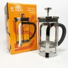 Френч прес Well Done WD-8016B з ручкою soft-touch 600 мл, Френч прес скляний на кухню