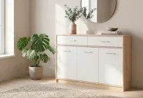 Комод 3Д2Ш Меблі-Сервіс Типс дуб самоа/білий матовий