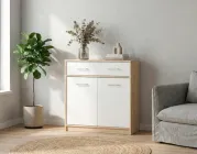 Комод 2Д1Ш Меблі-Сервіс Типс дуб самоа/білий матовий