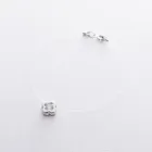 Золотое колье на леске Клевер (фианит) кол01087 Онікс 40