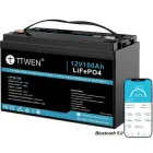 Акумулятор LifePo4 100Ah 12V 1280Wh TTWEN з Bluetooth для ДБЖ ( Літій залізо фосфатний ) BMS (AKBS10)
