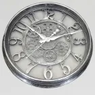 Годинник безшумний (40,7 см) настінний з відкритим механізмом шестернями колещатками скелетон ретро вінтаж під старину OV-0030