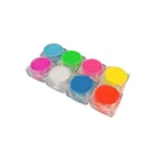 Набір гліттеру для біо-тату 8 кольорів неоновий для бодіарту малюнків на шкірі гліттер-тату (597107)