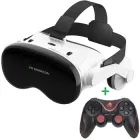 VR LUX PRO Окуляри віртуальної реальності VR SHINECON G18EB Bluetooth для смартфонів 4.7-6.7" + джостик Terios X3 Black