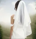 Весільна фата для нареченої на весілля 0,80см Styduo dekory (5673)