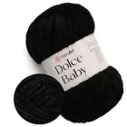 YarnArt Dolce Baby, Чорний №742 - плюшева пряжа ЯрнАрт Дольче Бебі, 50 г / 85 м, для в'язання іграшок, пледів, пінеток і дитячого одягу