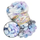 Alize Puffy Color, №6524 (100г/ 9м) плюшева фантазійна пряжа з готовими петлями для в'язання руками пледа іграшок і балаклави, Алізе Пуффі, Алізе Пуфф