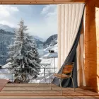 Утеплена штора для вікна 1.4х2.2м. Термоштори на липучках на карниз, трос. Теплоізоляційні зимові штори, фіранка для дому, дверей, балкона, тераси